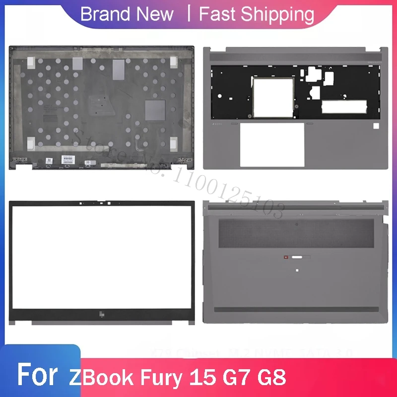 New Bottom Base Cover For HP ZBook Fury 15 G7 G8 Series Laptop LCD Back Cover Front Bezel Palmrest Upper A B C D E Cover Grey