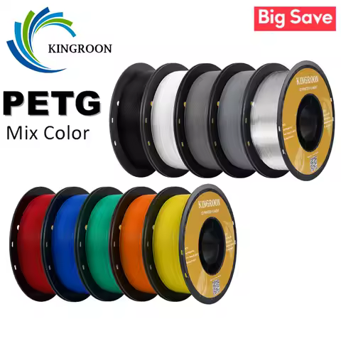 KINGROON PETG 3D Printer Filament 1.75mm 5KG 10KG Mix Color 3D Printing Material 1kg/roll  petg Plastic For FDM 3dprinter