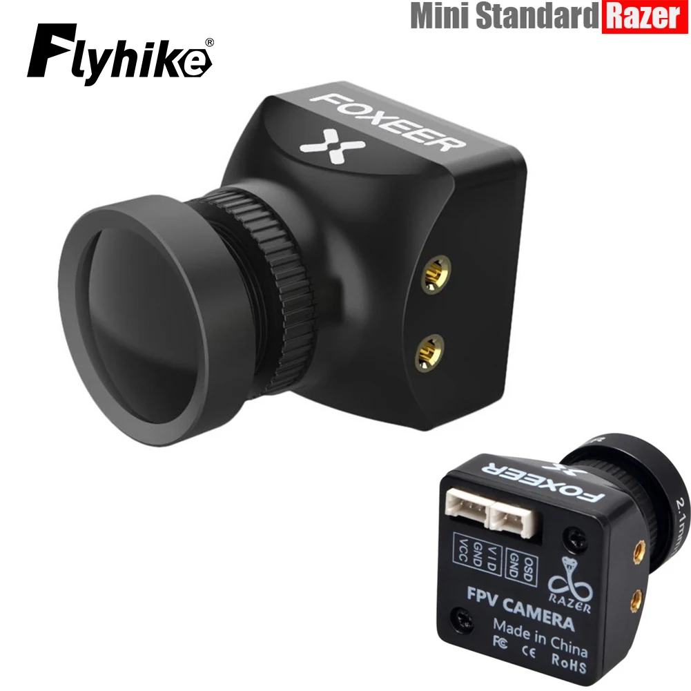 Foxeer Razer Mini HD 5MP 2.1mm M12 obiektyw 1200TVL standardowa kamera FPV 4:3 16:9 NTSC/PAL przełączana kamera z opóźnieniem 4 ms