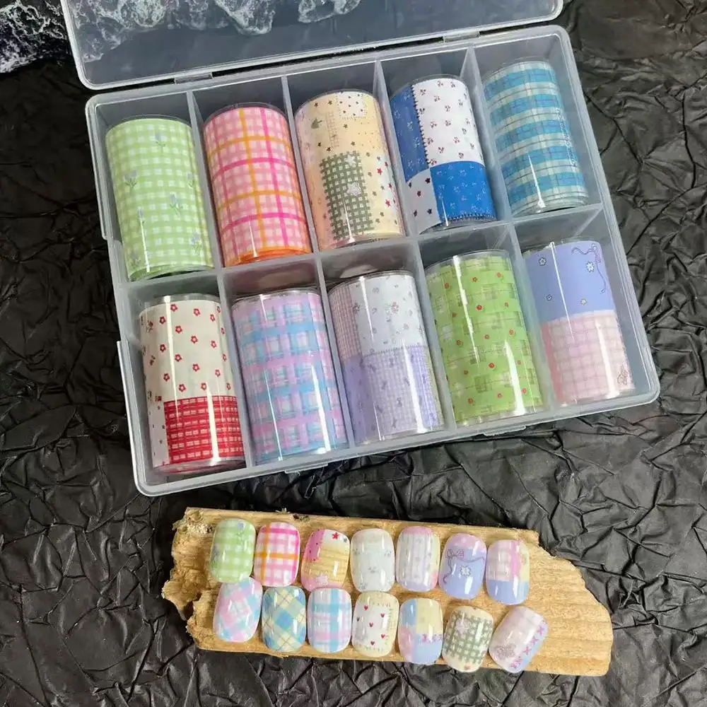 

Sweet Nail Transfer Sticker Useful Nail Wraps Decal Nail Foils DIY Manicure Items Colorful Set Nail Decoration French Paster
