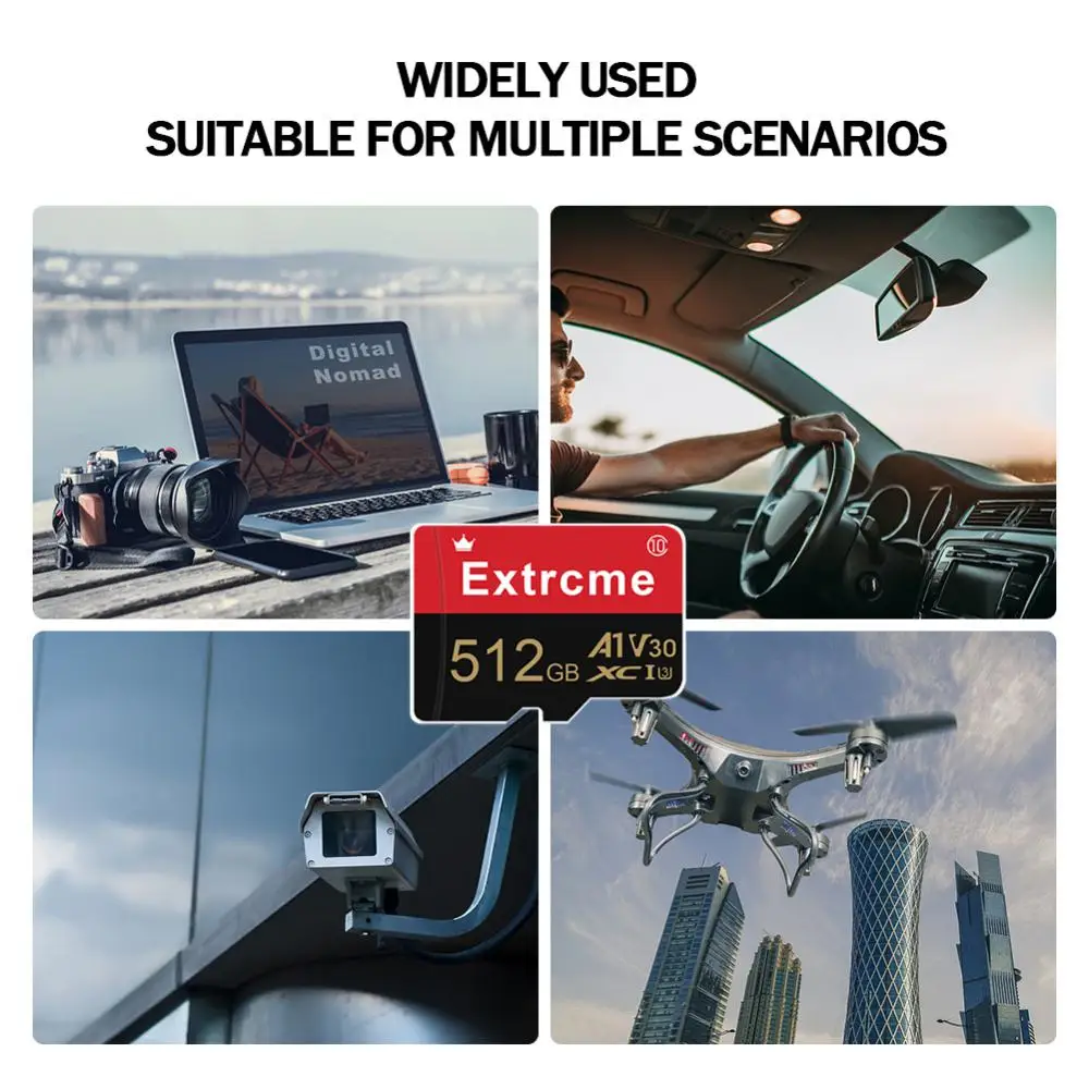 بطاقة ذاكرة Extreme Pro Micro ، TF ، بطاقة SD لطائرات DJI بدون طيار ، GoPro ، Insta360 ، 4K ، كاميرا فيديو ، U3 ، V30 ، A1 ، أصلية