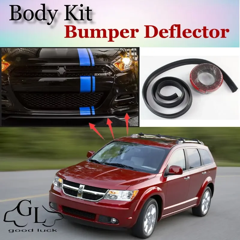 Bumper Lip Deflector Lips For Dodge Journey / JC / JCUV Front Spoiler Skirt For TopGear Fans Car View Tuning / Body Kit / Strip