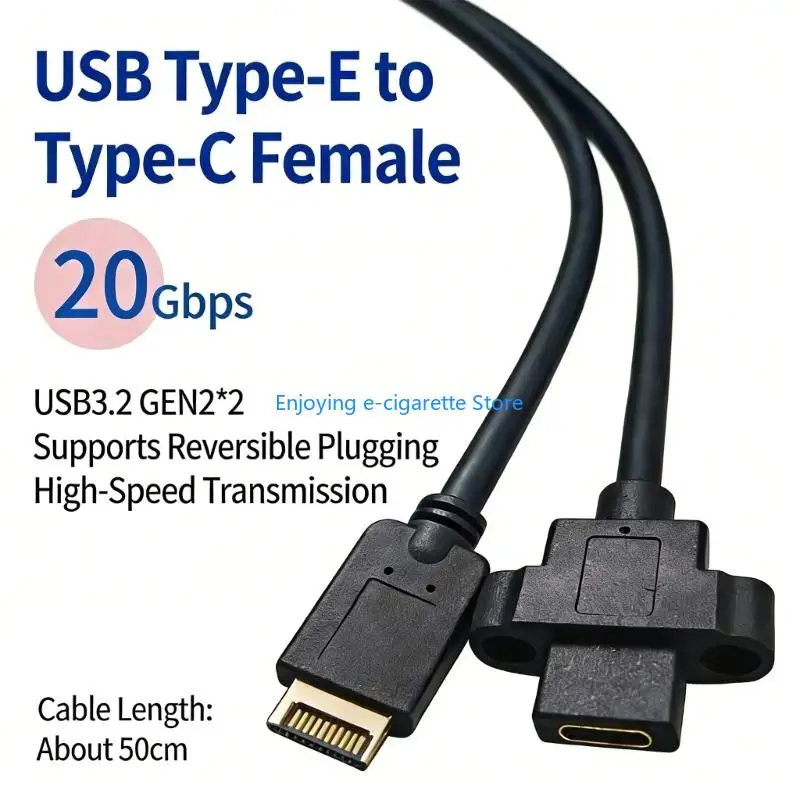 Schnelles Datenübertragungskabel USB 3.2 GEN2 Typ E auf Typ C Buchse Verlängerungskabel Y4QF – Detail 8