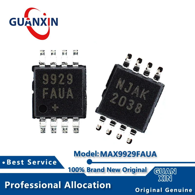 

100% New electronics MAX9929FAUA MAX9929FAUA+T MSOP-8 Marking 9929FAUA MAX9929