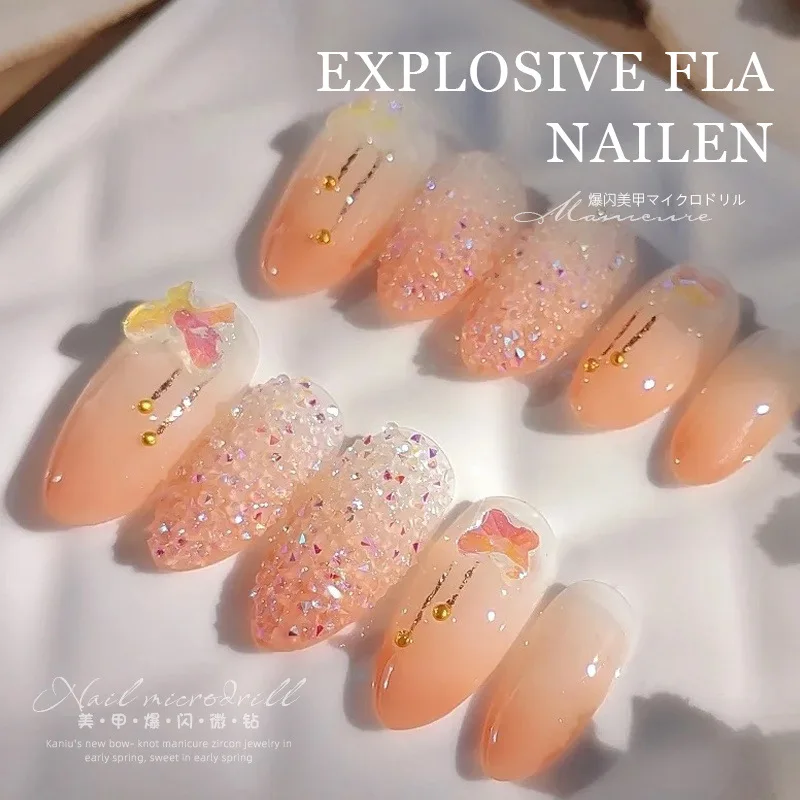 1440 piezas Aurora holográfica micro diamantes-diamantes de imitación redondos transparentes ultra brillantes para diseños de uñas 3D