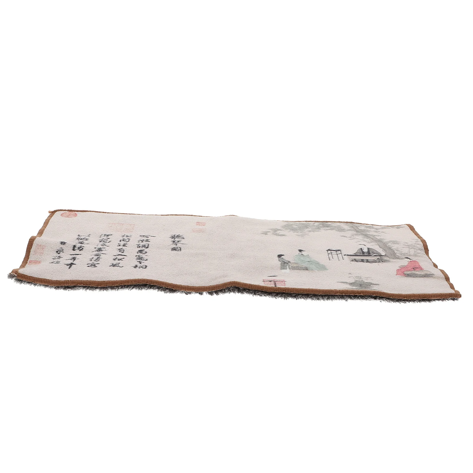 

Water Absorbent Tea Towel Beautiful Embroidered Cleaning Cloth Premium Cotton Reusable Home Office Tea House