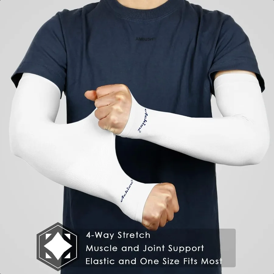 Achiou Arm Sun Sleeves Comprion حماية من الأشعة فوق البنفسجية للرجال والنساء الصيف Sunblock كرة السلة كرة القدم غطاء الأسلحة الوشم
