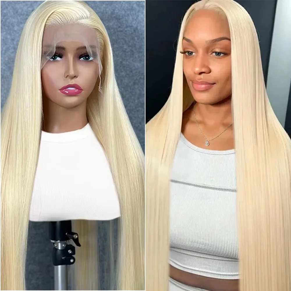 

30 36 Inches 13x6 Bone Straight 613 HD Honey Blonde Lace Front Human Hair Wig Brazilian 13x4 Color Lace Frontal Wigs for Women