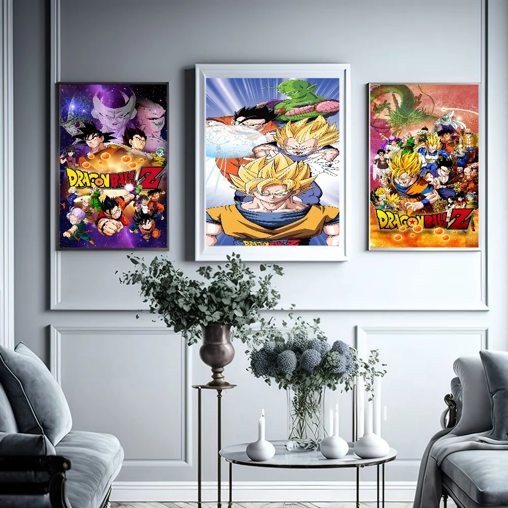 D-Dragon Ball Whitepaper Poster HD Quality Poster Wall Art Painting Study Room Wall Decor