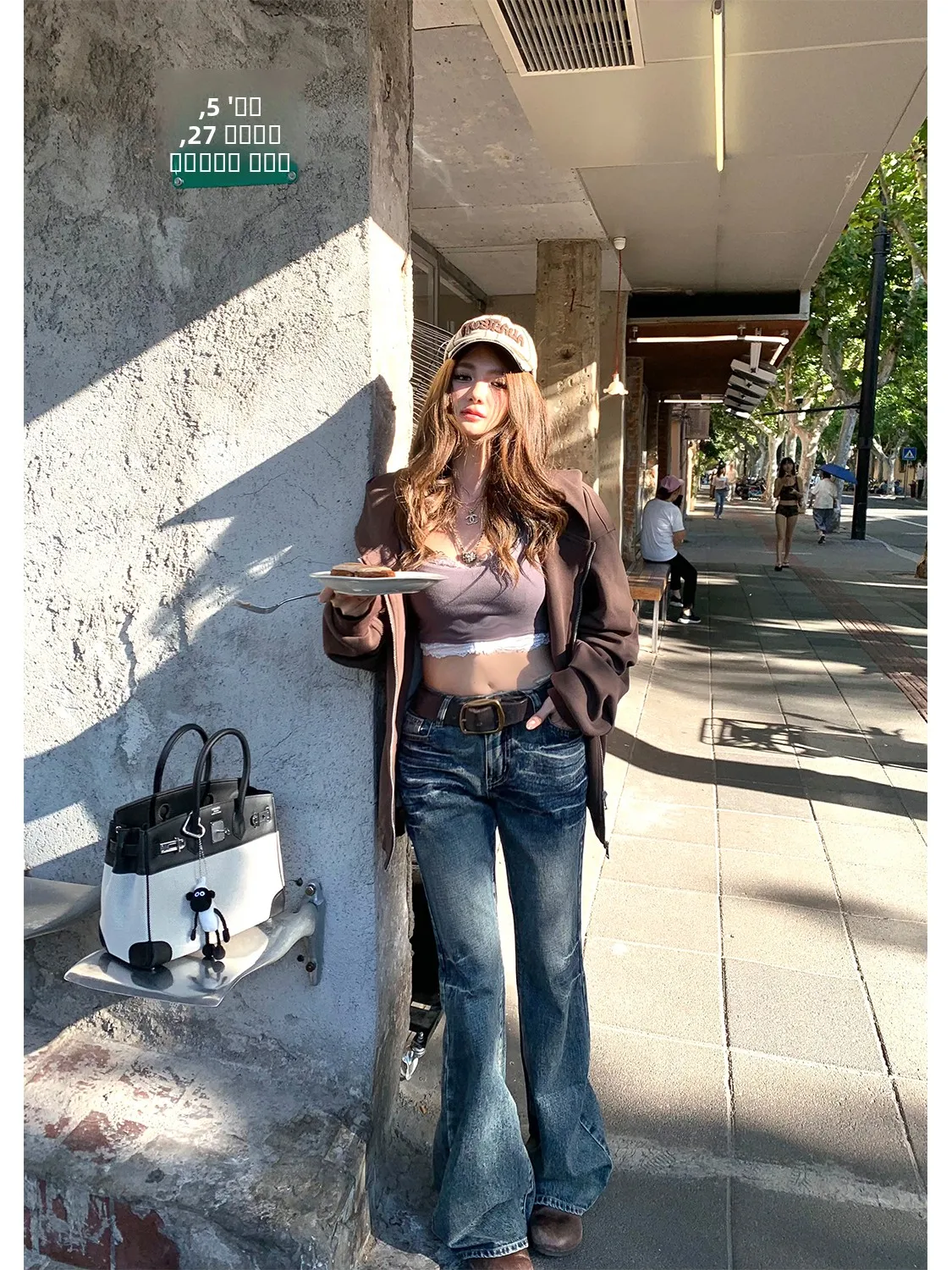 

Джинсы Xinlei Lin St Era в американском ретро-стиле, укороченные, с низкой посадкой, прямые, из хлопкового денима, синие