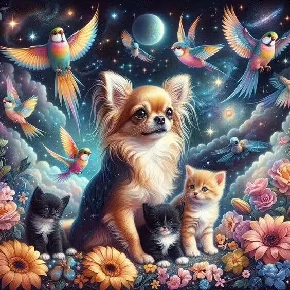 

Sunature AB Diamond Painting Art Full Square Round Drills Dog Cat Bird Diamond Painting Kits (5-10 AB Colors)