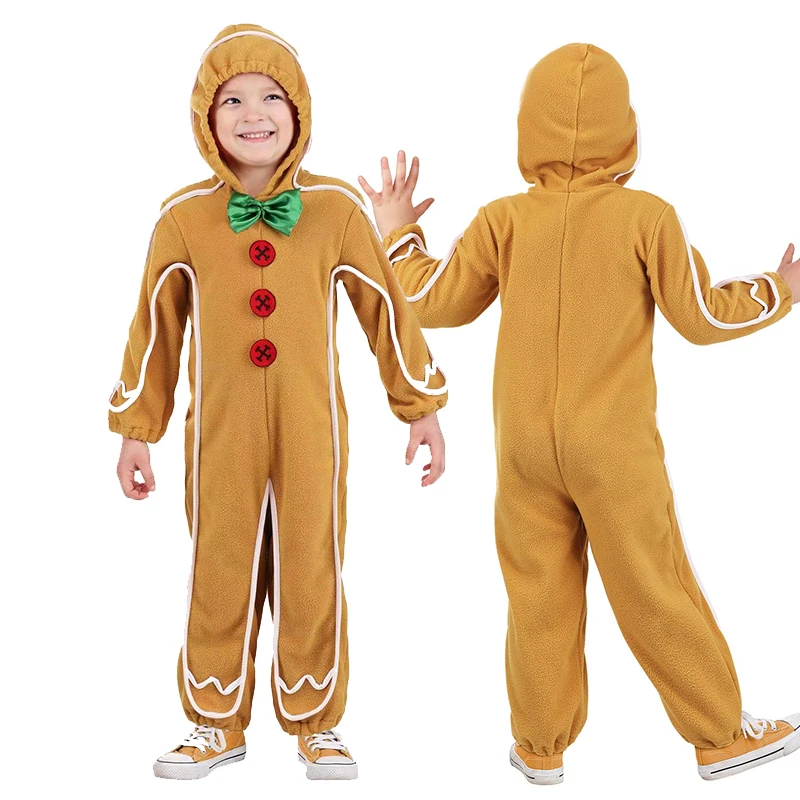 Costume de Noël pour enfants, Onesie, Pain d'épice, Homme, Tout-petit, Noël