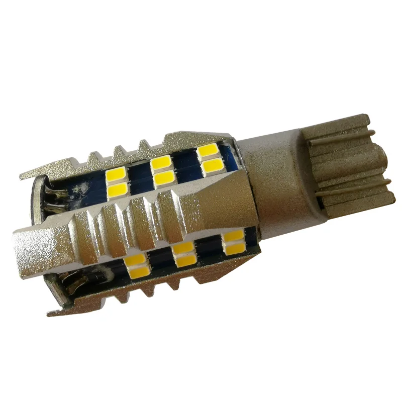 

10 шт. DC9V-30V T10 W5W T15 W16W Автомобильный светодиодный габаритный фонарь заднего хода, алюминиевые детали 2016 CSP 30SMD Белый Лимонно-желтый