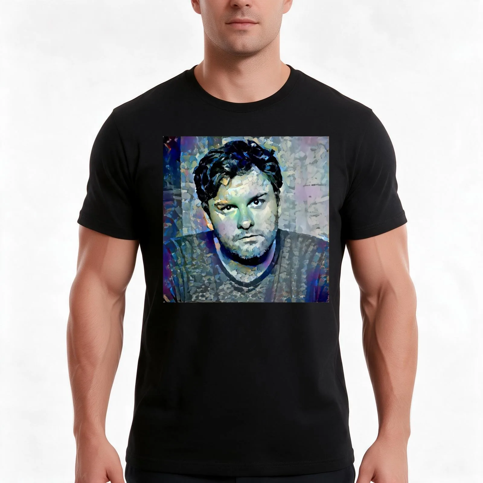 Tim Dillon Portrait T-Shirt, Summer Casual Cotton Tee, Oversized Streetwear Tops, Vintage Graphic Print, Loose Fit Short Sleeve