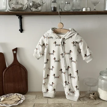 Sausage Dog Print Baby Outfit 1