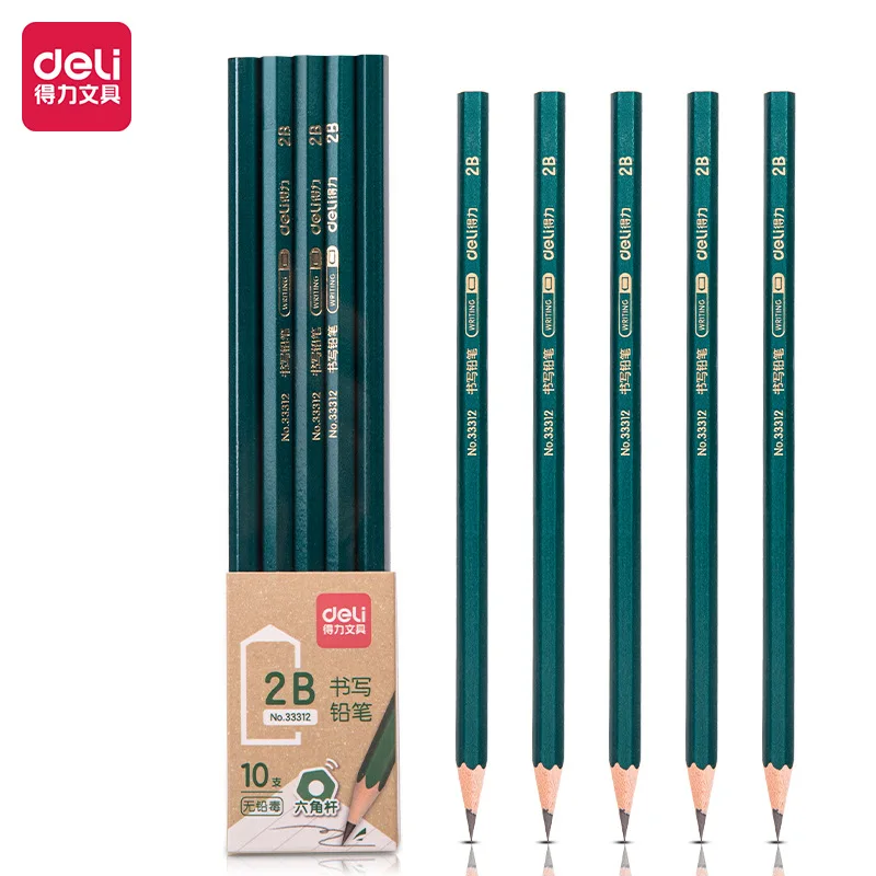 قلم رصاص ديلي 2B HB لطلاب المدارس الابتدائية يستخدمون امتحان الكتابة والرسم والكتابة 2H للأطفال الصغار الذين يكتبون 10 أقلام رصاص