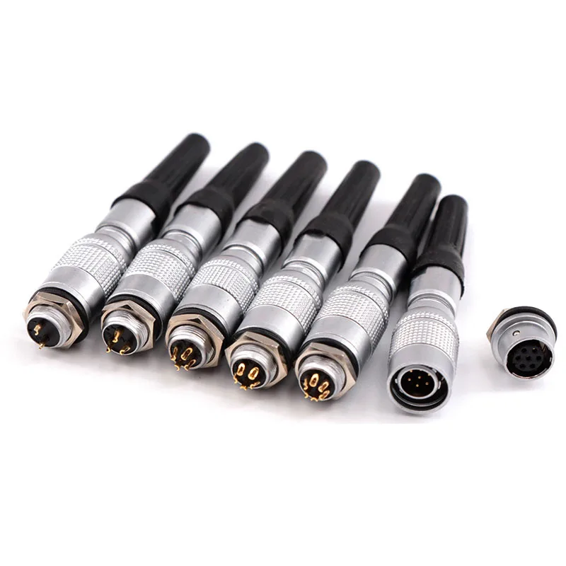 Waterproof Connector Aviation Plug YC8 2 3 4 5 6 7 Core Push-Pull Quick Connection Hole 8MM YC8-2 Pin 3P 4P 5P 6P 7Pin male