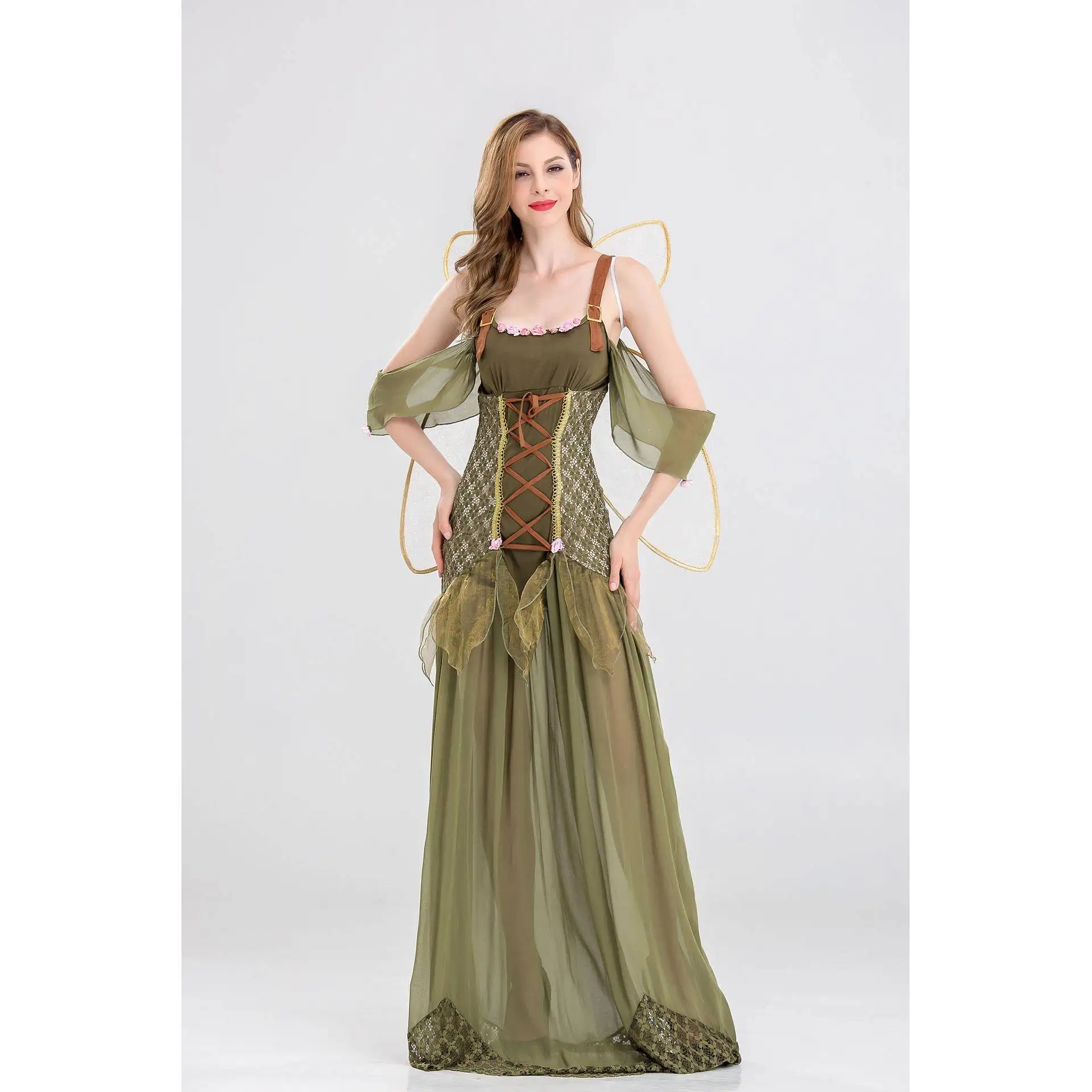 Game orm loween Par Role-plang Flower Fairy Costume Theme Par Stage Performance Clothes Women's Traditional Clot...