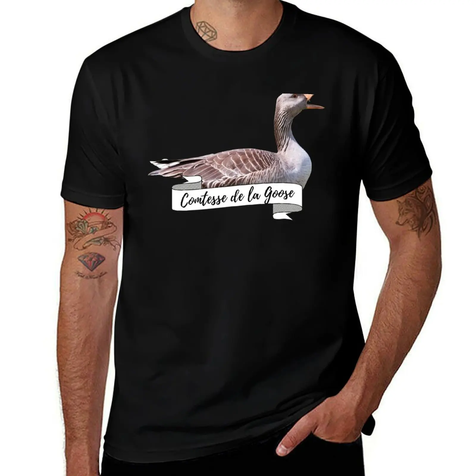 Royal Geese Comtesse De La Goose Funny Goose Lover Gift T-Shirt Graphic Print Short Sleeve T-Shirt