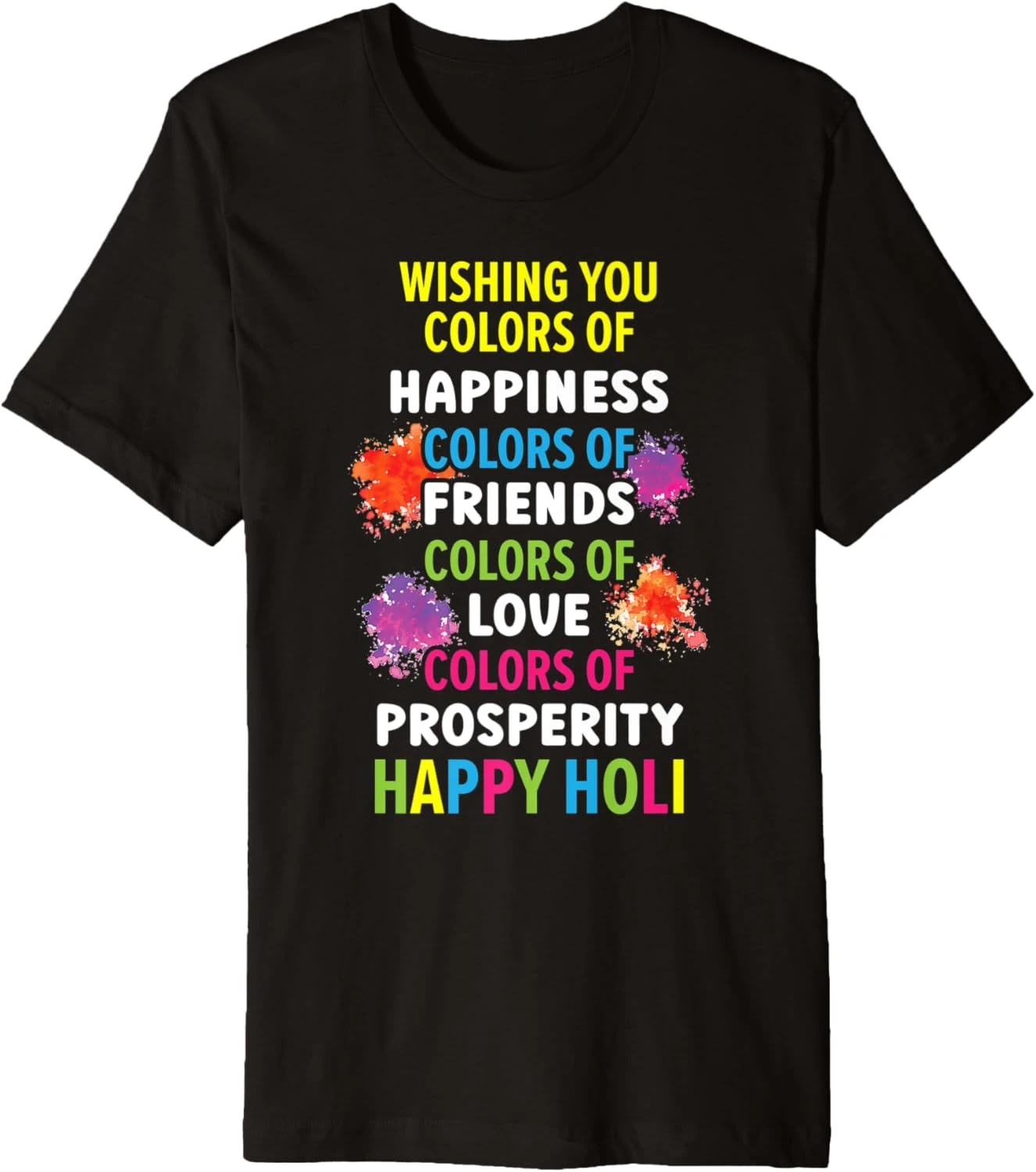 Ropa De Mujer Feliz Holi hindúismo hindú budista Holi Festival Premium camiseta Mujer Y2k Ropa gótica