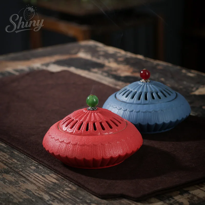 

Vintage Zen Charm Ceramic Sandalwood Incense Burner Home Incense Burner Indoor Desktop Decorative Ornaments