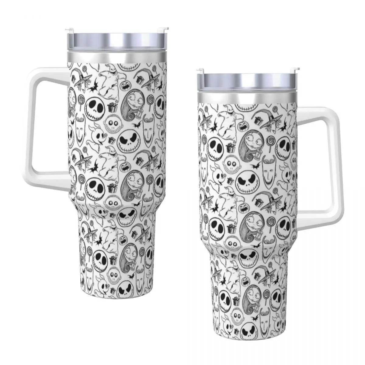 Halloween Anime Gothic Stainless Steel Tumbler Travel Car Mugs Large Capacity Coffee Mug Portable Cold Drink Milk Water Bottle