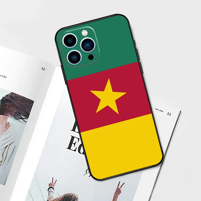 Republic of Cameroon Flag Phone Case For iPhone 11 12 13 14 15 16 Pro Max Plus 12 13 Mini 7 8 X XR XS MAX Cover Shell