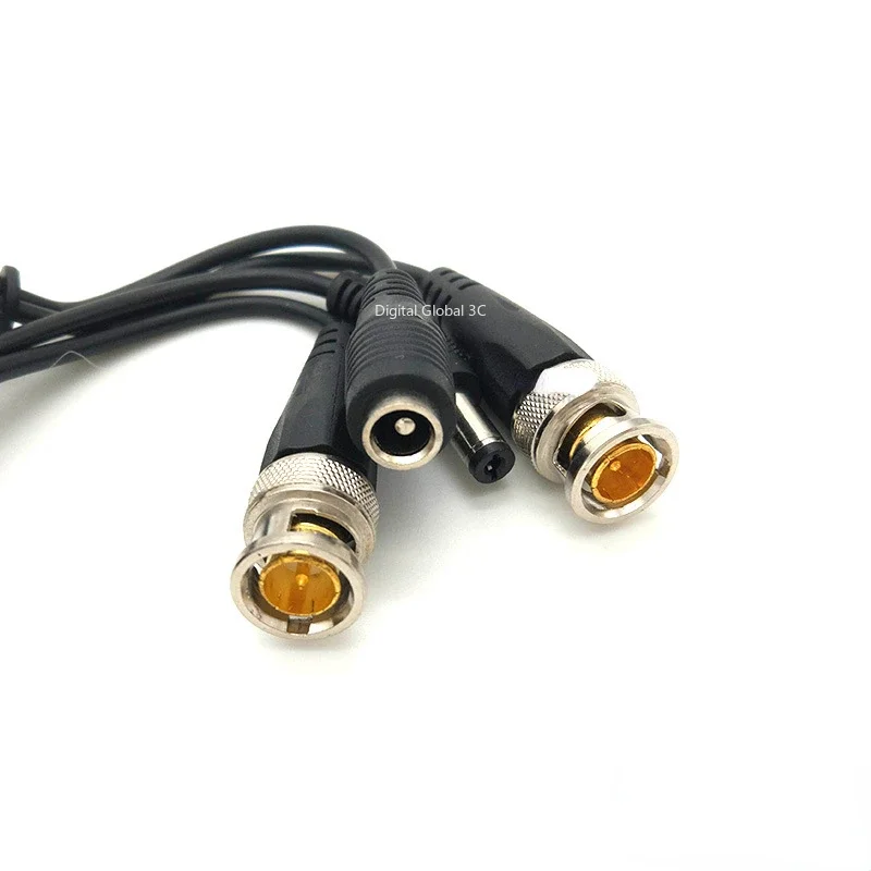 1 paire (2 pièces) de connecteurs coaxiaux BNC pour caméra vidéo CCTV, alimentation passive, balun Transcsec vers RJ45 BNC mâle