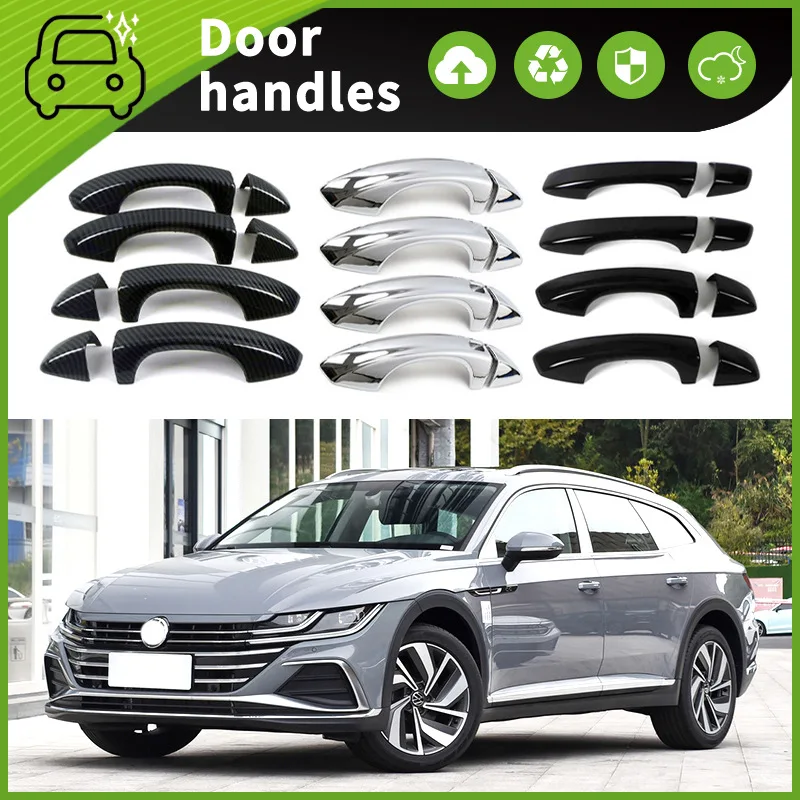 For 17-24 Volkswagen Arteon CC door bowl handle decorative stickers, door handle scratch resistant products 