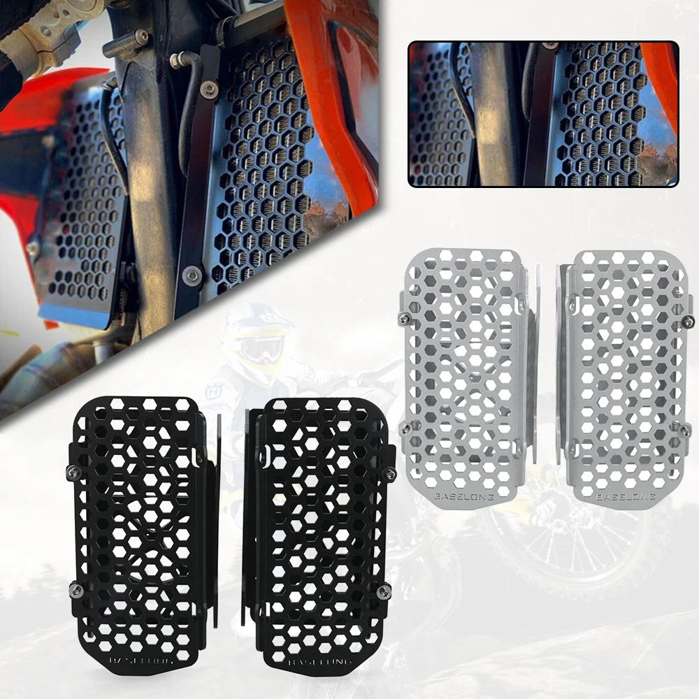 2023 2022 2021 Radiator Guard Protector Grill Cover Oil Cooler Guard Motorcycle For GASGAS EC MC EX 125 250 300 250F 350F 450F