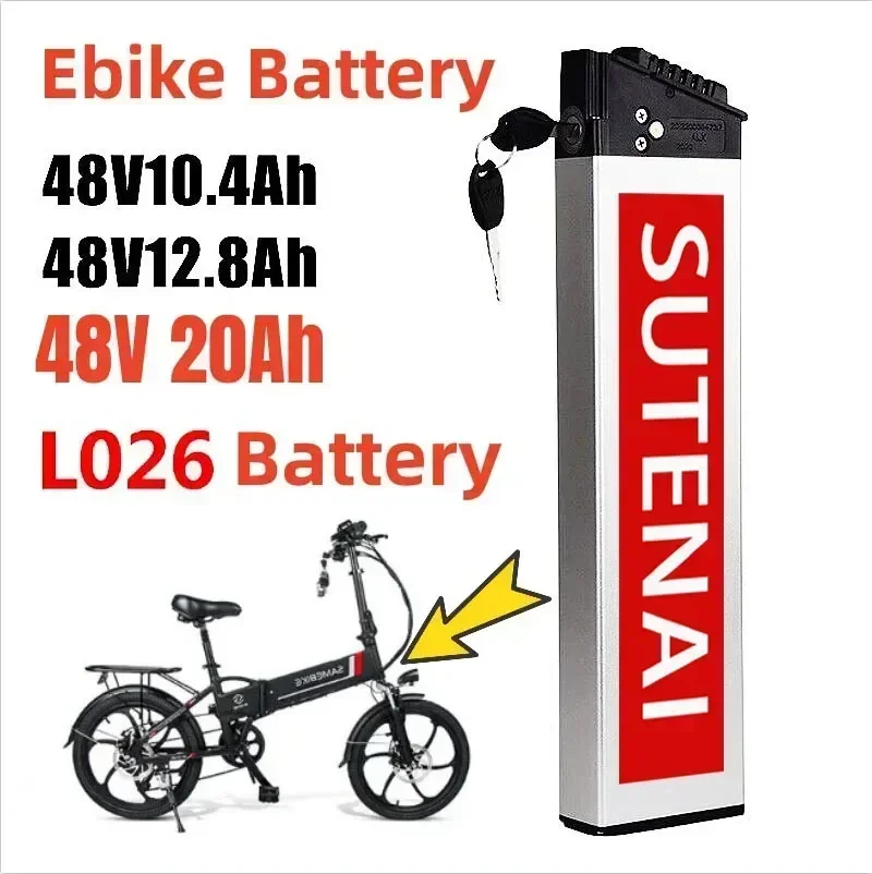 6 GO 48V Ebike Battery 20Ah 12.8Ah Folding Built-in Electric Bike Battery for samebike LO26 20LVXDMX01 FX-01 R5s DCH 006 750W 18