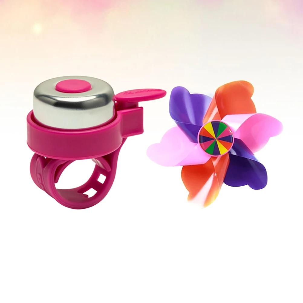 

Colorful Bike Accessories Windmill Girl Gift HandleBar Bell Decoration for Girls Kids Scooter Ornament Set Cycling