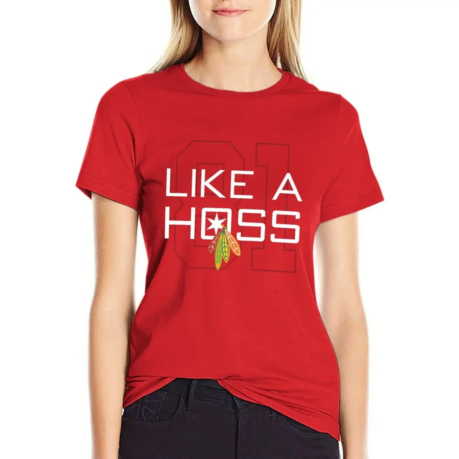 

Like a Hoss T-shirt summer top anime clothes oversized clothes for woman