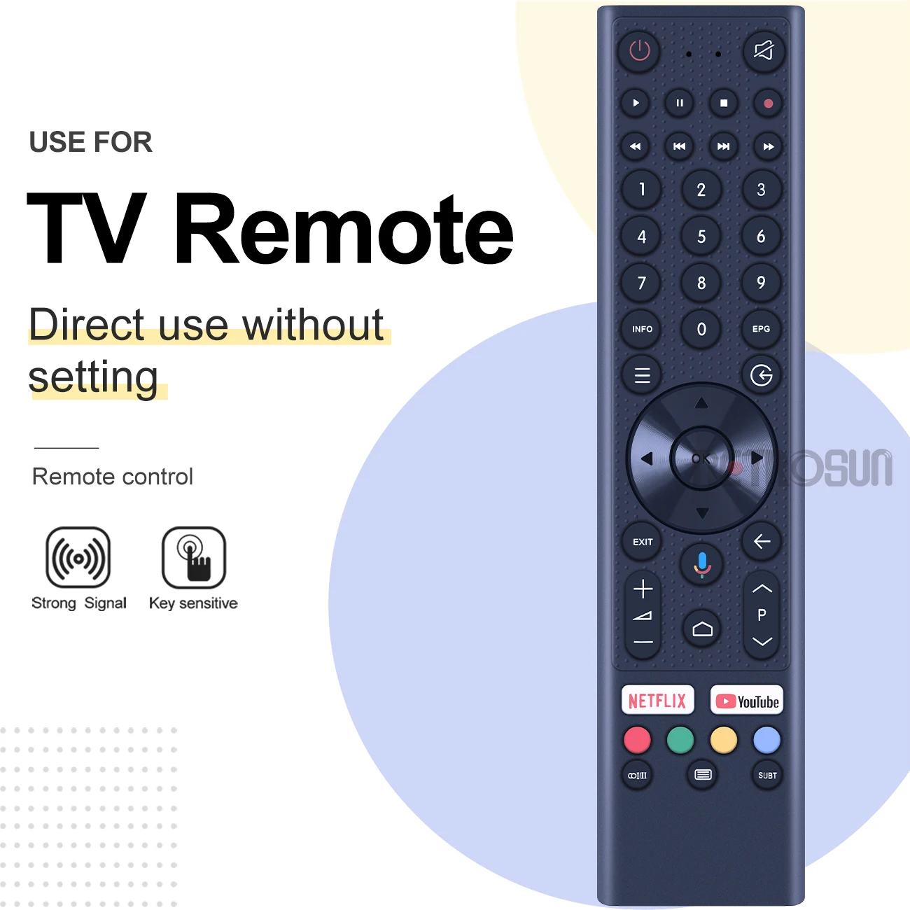 New for JVC TV Smart tech hr46a stt001 RM-C3414 30604611CXHUN004 NO vocie Remote Control