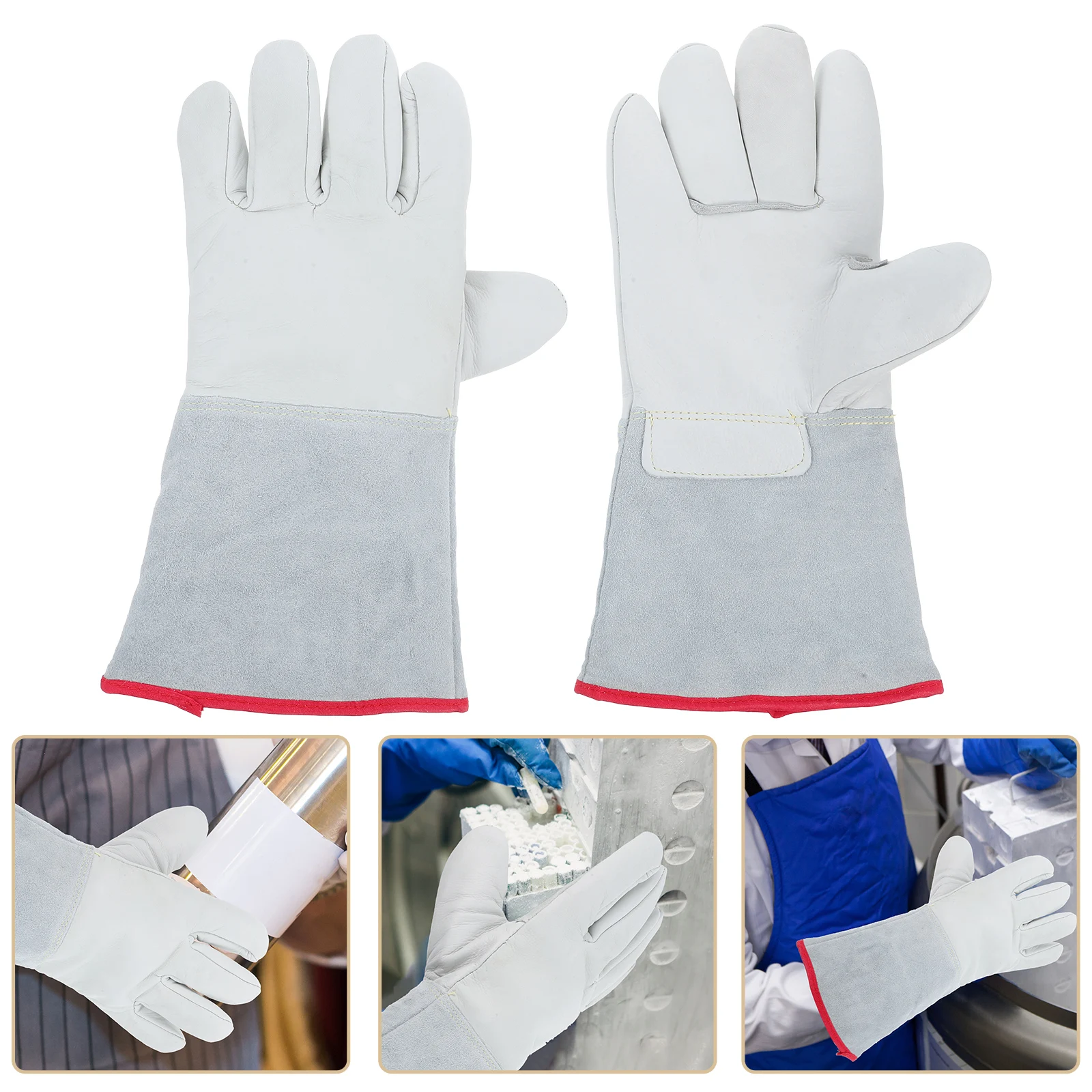 

1 Pair Insulated Waterproof Cowhide Driver Gloves For Men Winter Work Safety Gloves Cold Frost Protection Freezer Construction