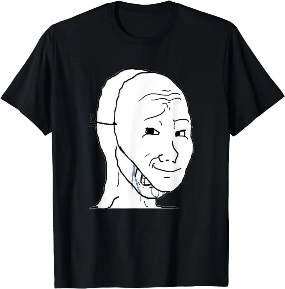 NEW LIMITED Funny Frustrated I AM FINE Wojak Meme T-Shirt Size S-5XL Anime Graphic T-shirts for Men Clothing Women Tees High Qua