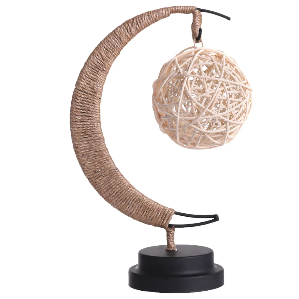 

1pc Moon Lamp Decoration Iron Art Retro Led Night Light For Bedroom Home Bar Wedding Party Table Lamp Decorative Lantern