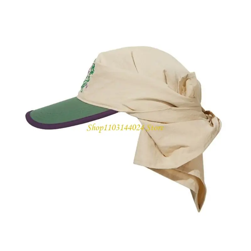 N5KE Modern Headscarf Embroidered Baseball Hat Embroidery Head Scarf for Workout