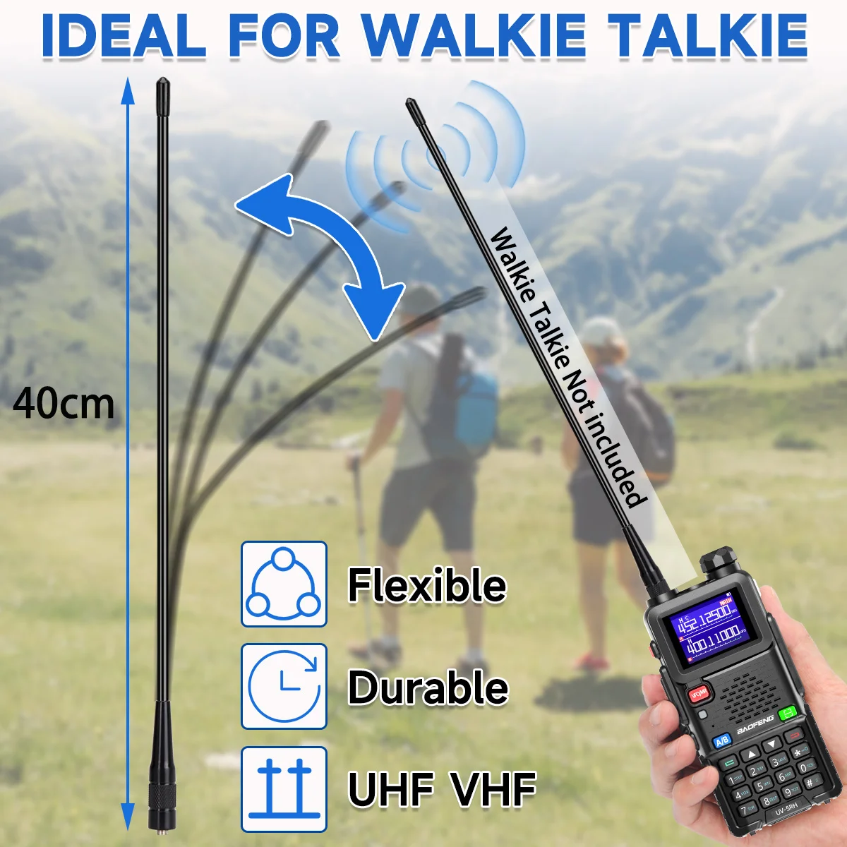 UV-771 PRO Antenna Dual Band SMA- Female For Quansheng UV-K5 UV-K6 TK11 Iradio UV-98 PLUS BinTolk BT8200 BT8000 Walkie Talkie