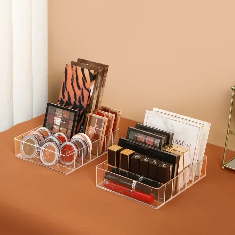 7 Layers Eyeshadow Palette Plastic Storage Box Cosmetics Organizer Lipstick Rack Transparent Makeup Organiser Lip Gloss Drawer