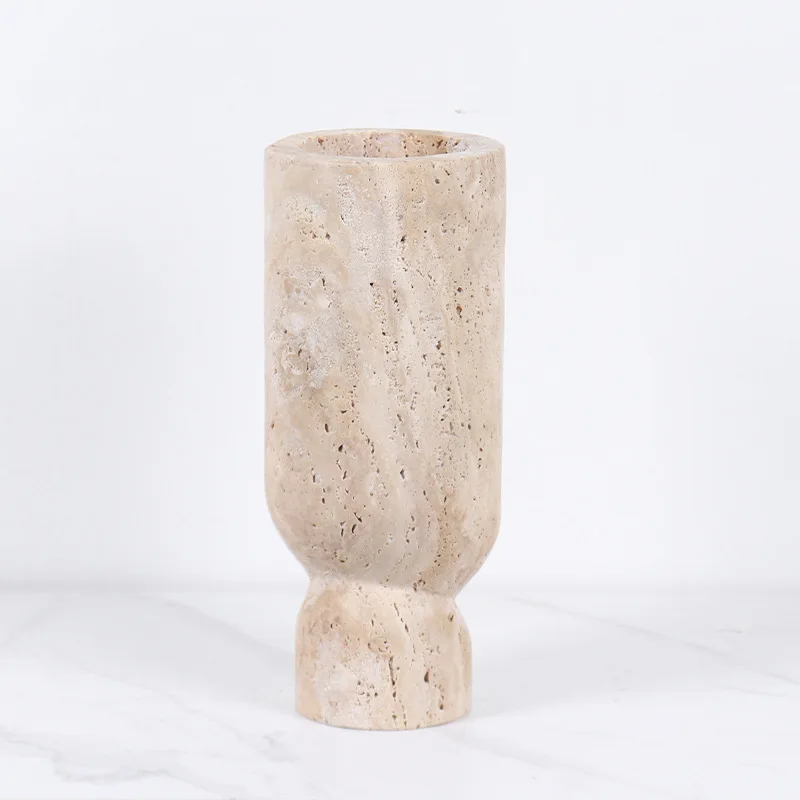 

High-end light luxury marble flower ornaments, home living room TV cabinet entrance desktop decorations