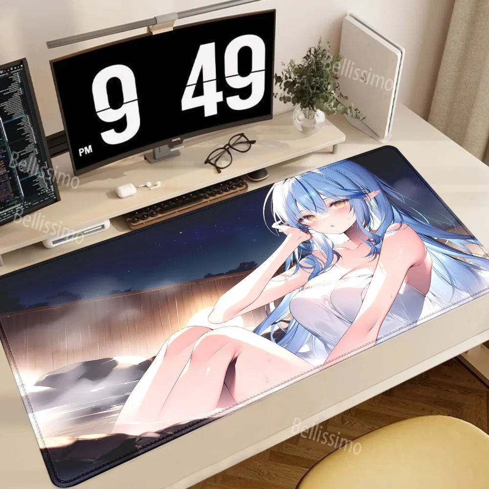 Imagem -03 - Grande Non-slip Anime Mouse Pad Esteira do Computador Notebook Teclado Desk Pad Hololive Gaming Setup Mousepad Acessórios