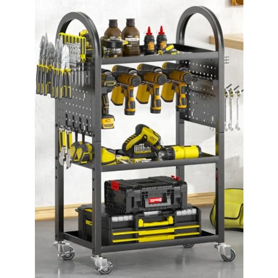 

Power Tool Organizer for GarageHeavy Duty Tools Holder Storage Rack On Wheels Floor Standing Rolling Power Tool Cart for Storag