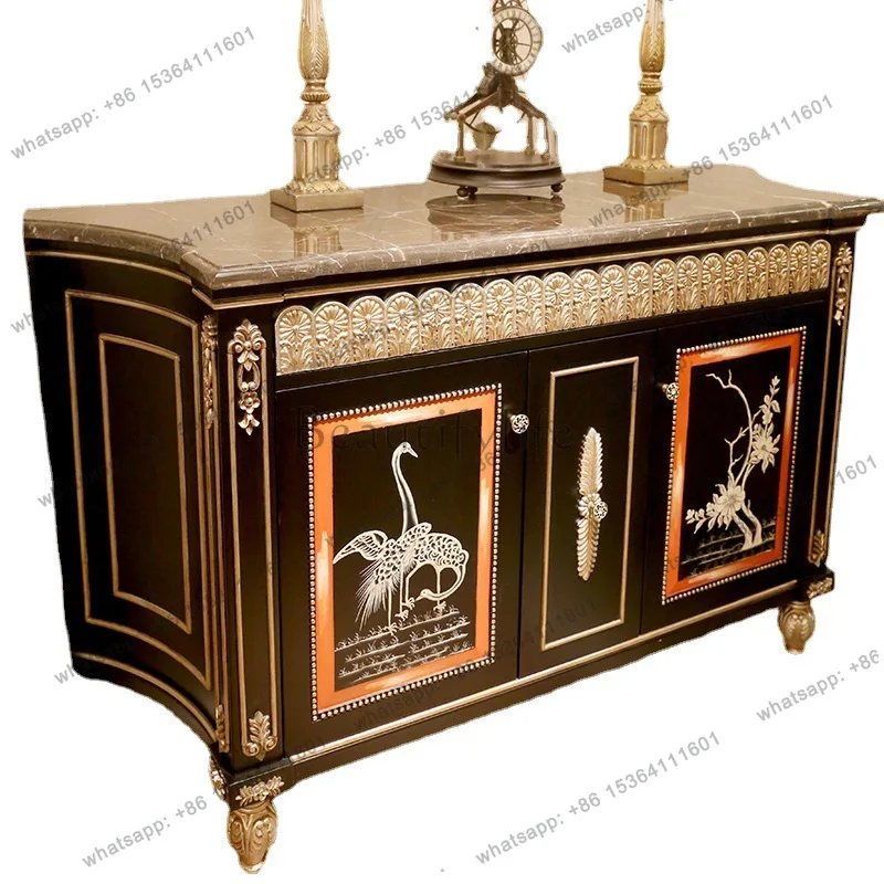 Classical villa model room European shoe cabinet foyer entrance locker