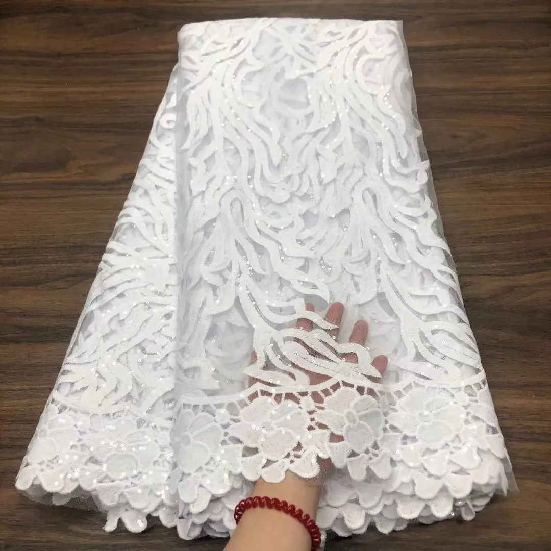 African Cord Lace Fabric for Wedding, High Quality