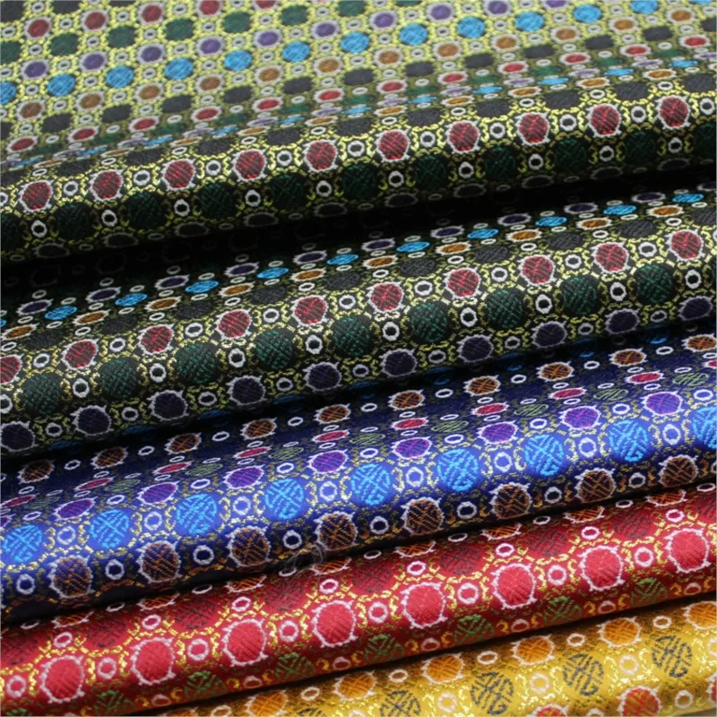 النمط الصيني للفيلم والتلفزيون الأسرة الدانتيل الديكور الذهب والفضة موضوع الجاكار الديباج نسيج الحرير #3