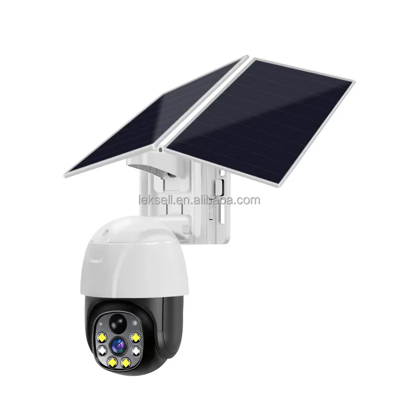 

5MP Lens Outdoor Solar Dome Camera Motion Detection 10x Zoom Night Vision 4G Sim Card Human Detection Wide Angle Memory Card