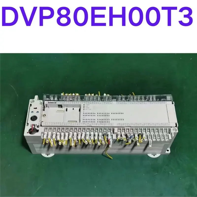 Second-hand test OK  PLC, model DVP80EH00T3, function package ready, physical photo taken