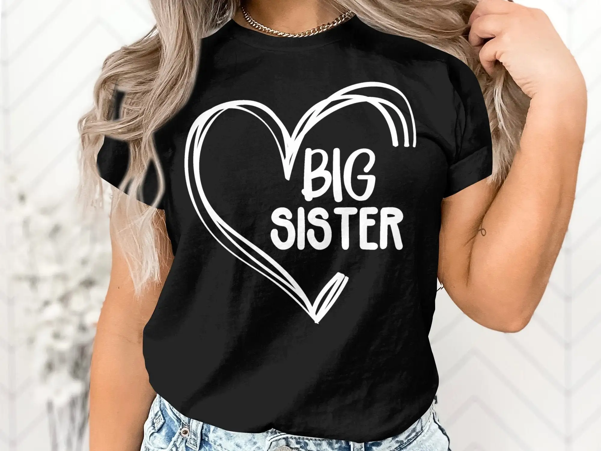 Funny Big Sister Present For Adults Kids Women Girls T Shirt Fancy Lady Little Girl Shirtn