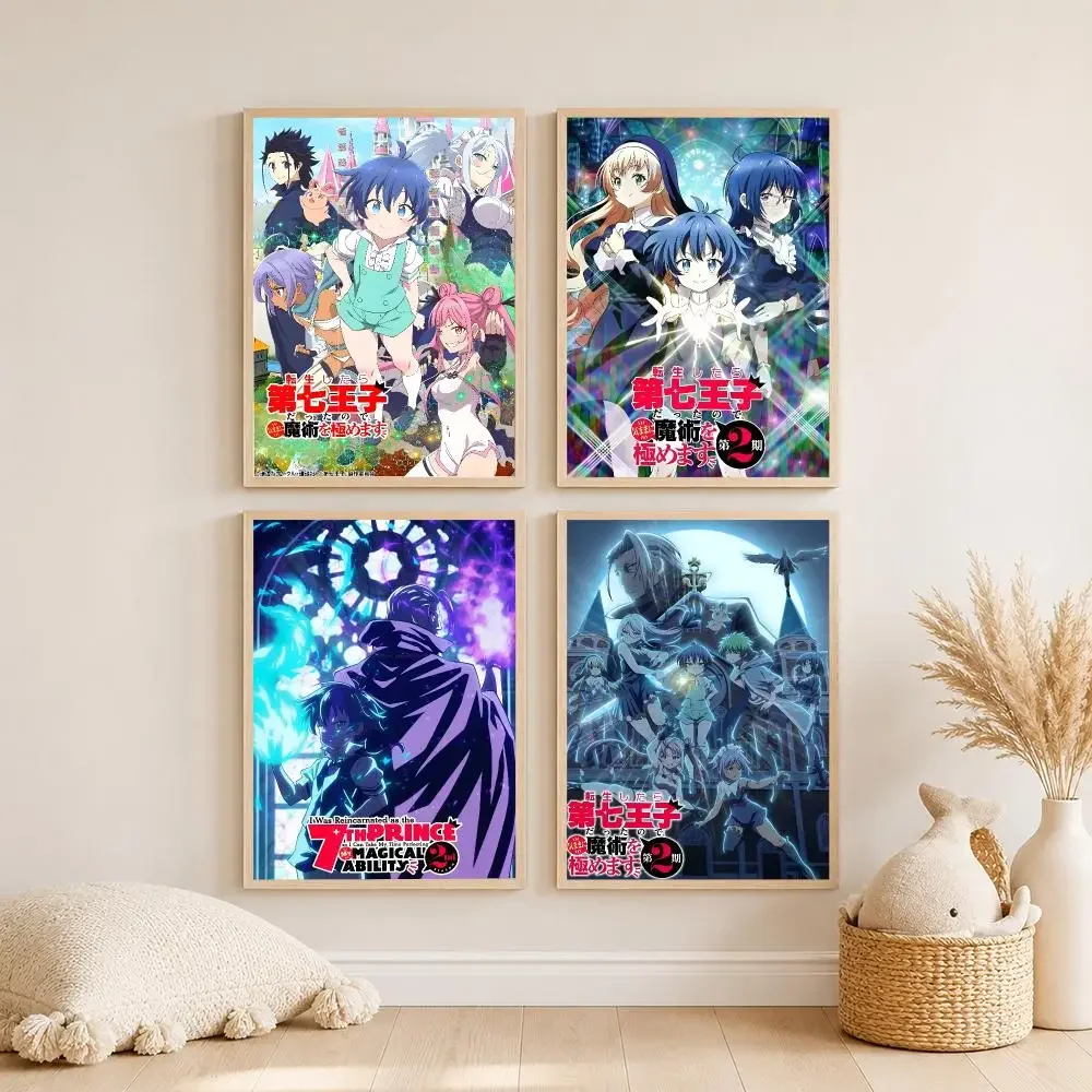 Classic Anime The 7th P-Prince so I'll Take My Time Perfecting My Magical Ability Poster Self Adhesive Wall Art Decor Gift